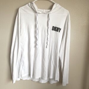 3/$10✨DKNY long sleeve graphic top L